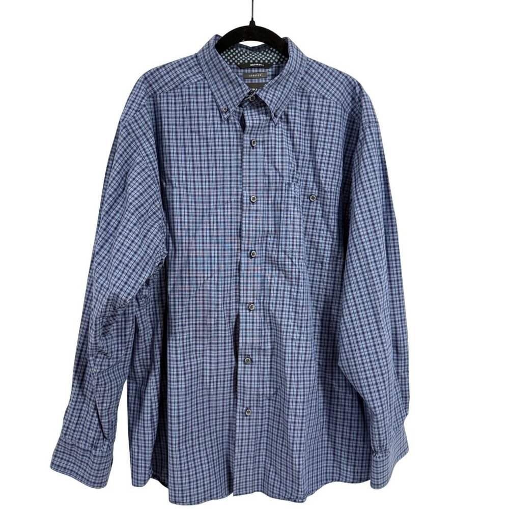 Ariat Men's Relentless Reverence Stretch Classic Long Sleeve Plaid Shirt Size XL